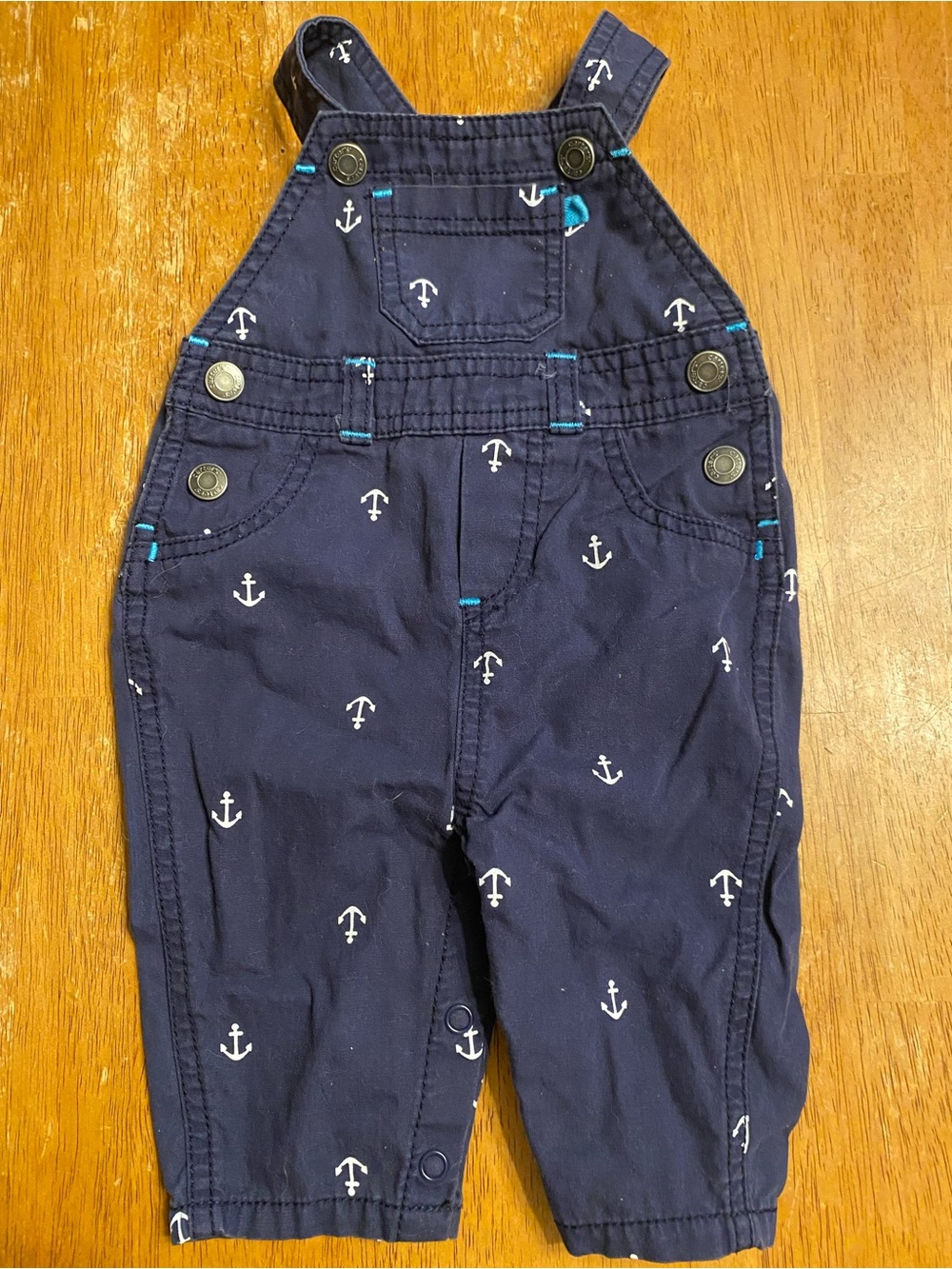 Carter's Navy Anchor Print Overalls
